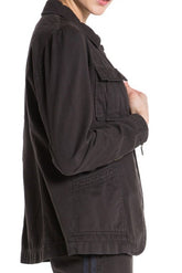 TAPERED MILITARY JACKET - CAVIAR - Da-Nang